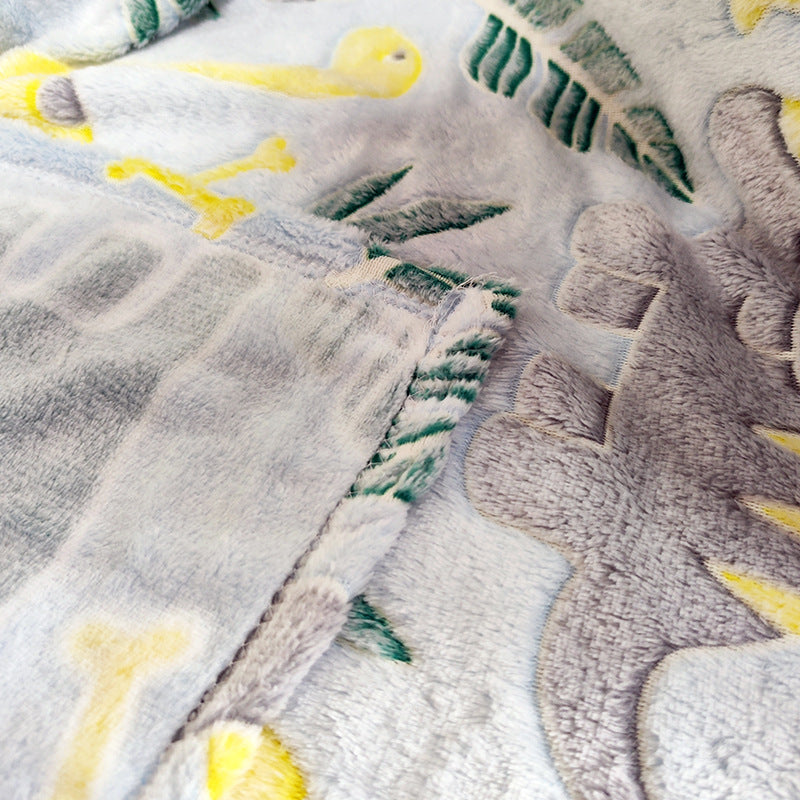 Brehn Unisex Dino Fleece Blanket Soft Warm Microfiber Kids Dinosaur Throw Blanket
