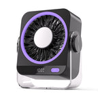 Touch-Control Desk Fan Unisex Compact Quiet Adjustable Speed with LED Accent