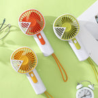 Portable Hand Fan with LED Light USB Rechargeable Compact Travel Fan