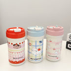 Insulated Drinking Cup for Women Leak-Proof Flip Lid BPA-Free with Cheerful Rabbit Design
