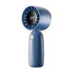 Portable Rechargeable Fan Lightweight Compact Adjustable Speed with LED Temperature Display