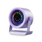 Harrow Portable Mini Solar Fan with LED Light Multiple Speeds Compact Eco-Friendly