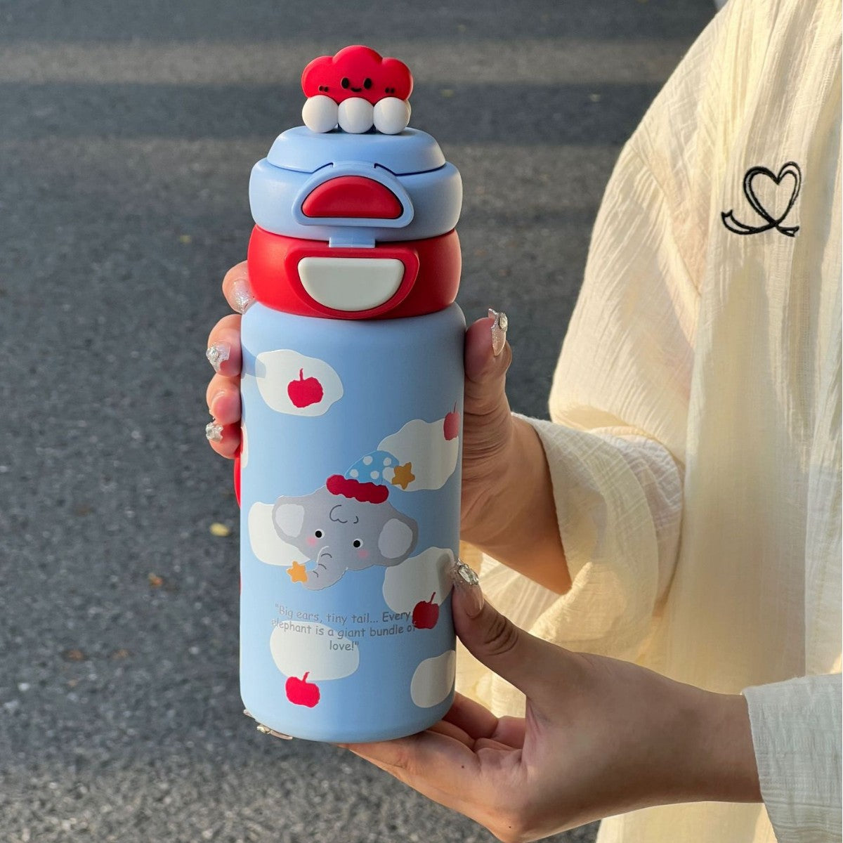 Women's Multifunctional Insulated Thermos Bottle Multi-Chamber Leak-Proof Hot Cold Water Flask