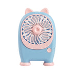 Portable Handheld Fan Rabbit Design USB Rechargeable Adjustable Speeds Lightweight for Women