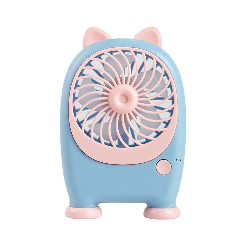 Portable Handheld Fan Rabbit Design USB Rechargeable Adjustable Speeds Lightweight for Women