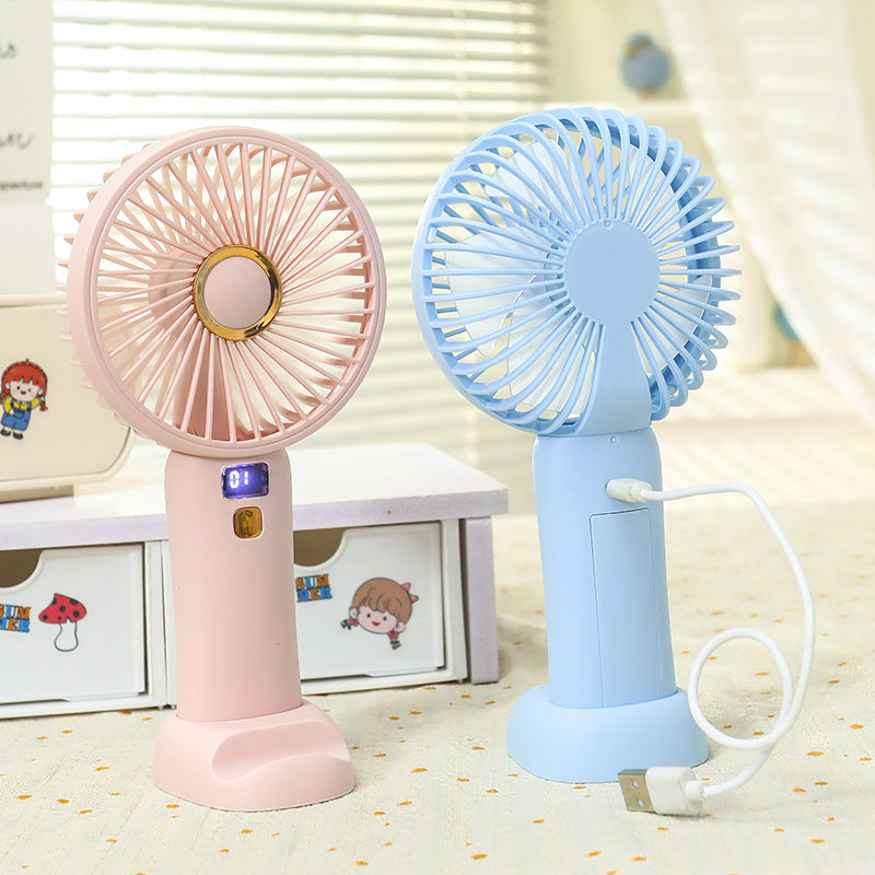 Portable Battery Fan with Digital Speed Display USB Rechargeable Lightweight Personal Cooling Fan