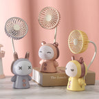 Portable Hand Fan with Adjustable Flexible Head Lightweight and Compact