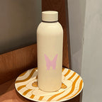 Insulated Stainless Steel Water Bottle for Women with Dog Motif Leak-Proof Screw Cap
