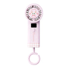 Portable Mini Fan Digital Display Rechargeable Handheld Penguin Design