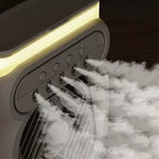 Portable Rechargeable Evaporative Desktop Air Cooler Fan with Leather Handle