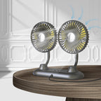 Portable Dual Adjustable USB Desk Fan Compact Quiet USB-Powered Cooling Fan for Home Office