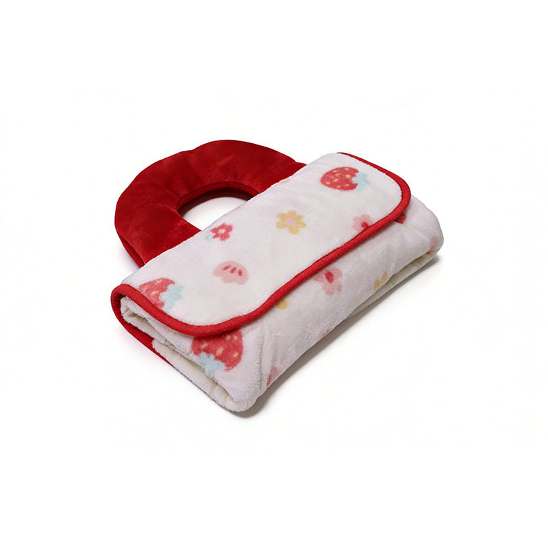 Brehn Women's Neck Support Pillow Ergonomic Microfiber with Colorful Fruity Design