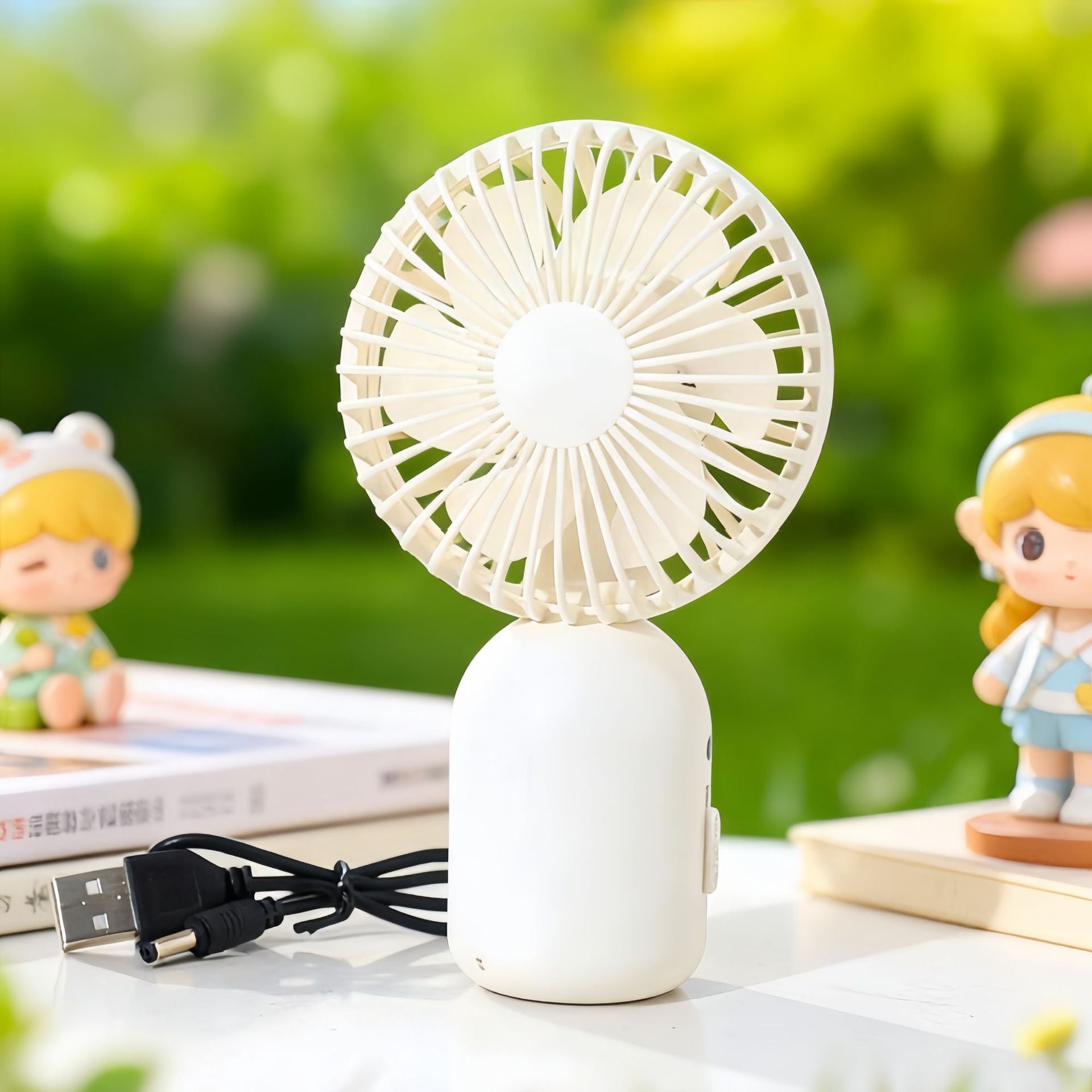Portable USB Handheld Fan Flexible Adjustable Design Lightweight Quiet Personal Cooling