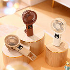 Women Portable Handheld Fan USB Rechargeable Mini Fan with Playful Bear Design Quiet Operation