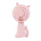 Portable USB Hand Fan for Women Cat Design Adjustable Speed Ergonomic Grip