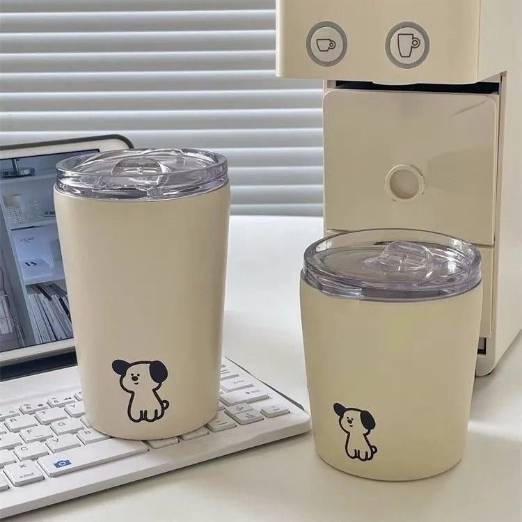 Women's Insulated Travel Mug with Funny Animal Design Spill-Proof Lid Durable BPA-Free