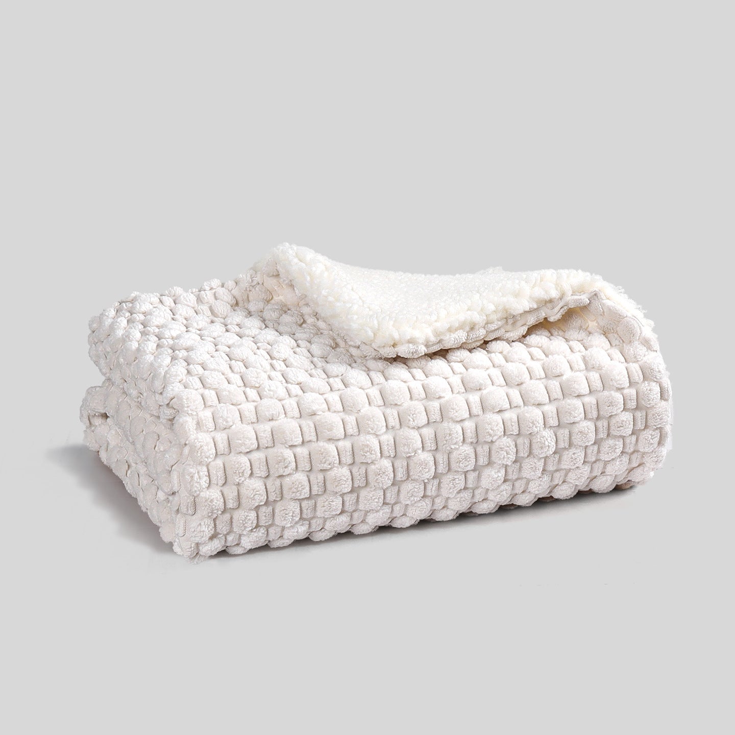 Harrow Women's Reversible Cozy Blanket Soft Textured Throw for Living Room and Bedroom