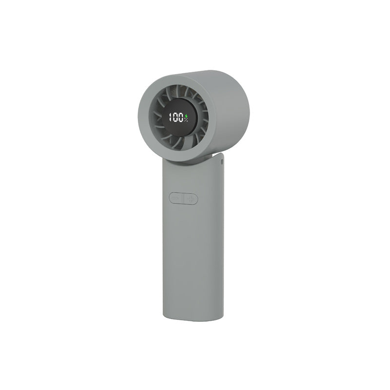 Portable Handheld Fan with Digital Display Ergonomic Handle Rechargeable Battery Compact Lightweight