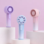 Portable Mini Hand Fan USB Rechargeable Quiet Handheld Fan with Adjustable Speeds