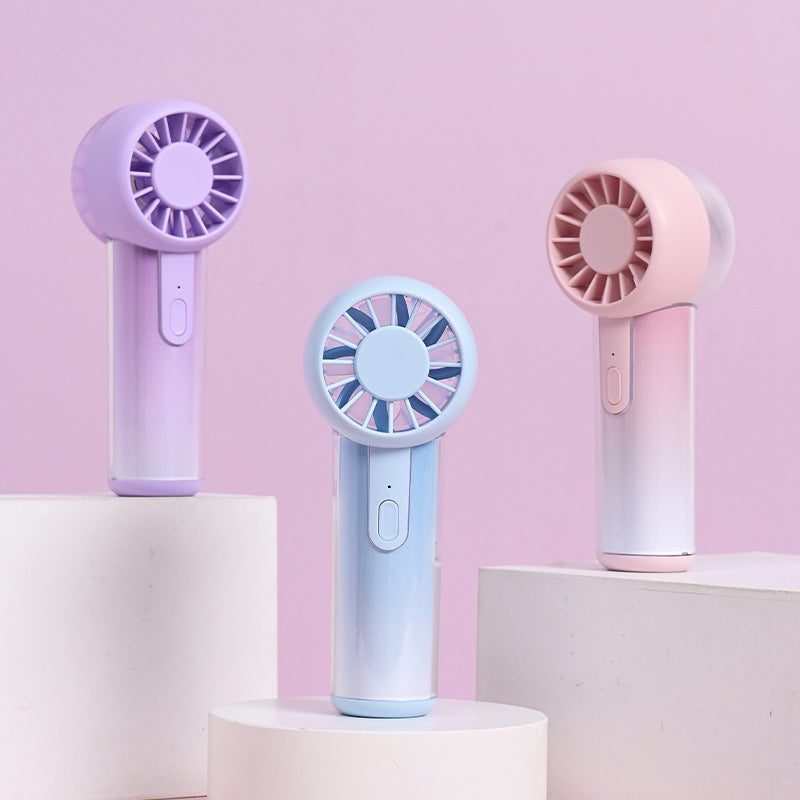 Unisex Mini Handheld Fan Rechargeable Battery Quiet Motor Compact Portable Cooling