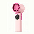 Harrow Portable Handheld Cooling Fan Rechargeable Battery LED Display Compact Lightweight
