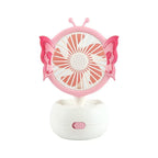 Rechargeable Portable Table Fan for Kids Butterfly Design Quiet USB Charging