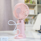 Portable Handheld Fan USB Rechargeable Flexible Tilt Compact Lightweight Personal Cooling Fan