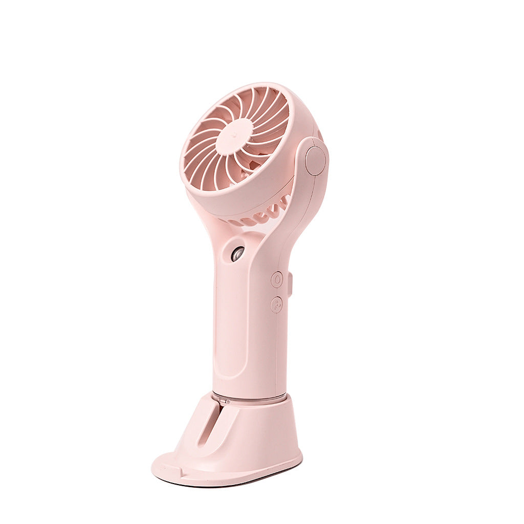 Portable Handheld Fan Foldable Adjustable Head USB Charging Station Compact