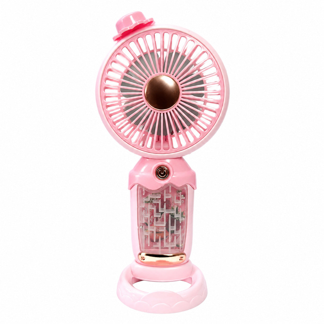 Harrow Portable Battery Operated Fan with LED Lighting Compact Travel Cooling