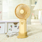 Rechargeable Cordless Handheld Fan USB Portable Detachable Stand Quiet 3-Speed