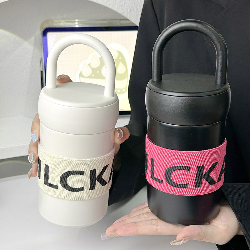 Women's Multifunctional Thermal Mug with Insulation and Carry Handle for Hot and Cold Drinks