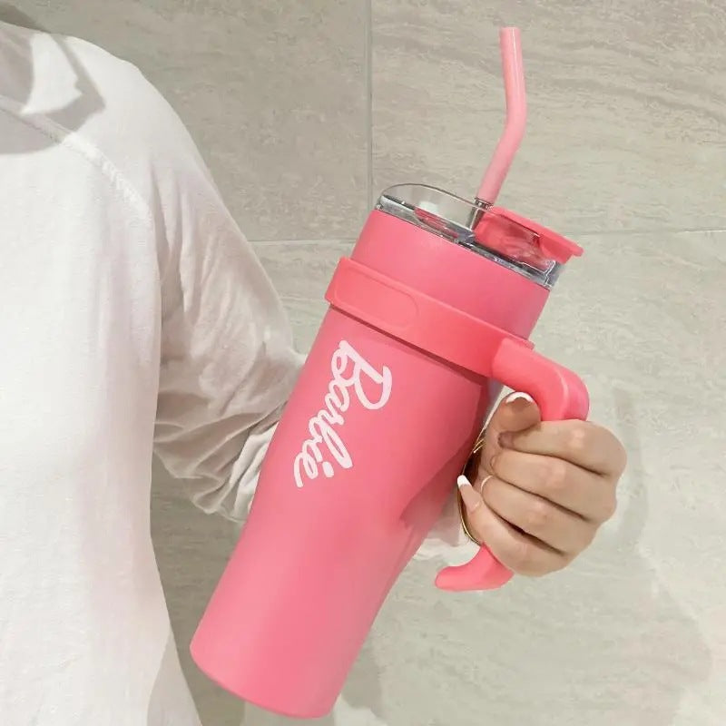 Women’s Insulated Drinking Cup BPA-Free Reusable Travel Mug with Handle and Lid