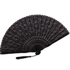 Ladies Lace Fan Elegant Filigree Lightweight Handheld Accessory