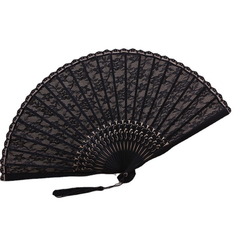 Ladies Lace Fan Elegant Filigree Lightweight Handheld Accessory