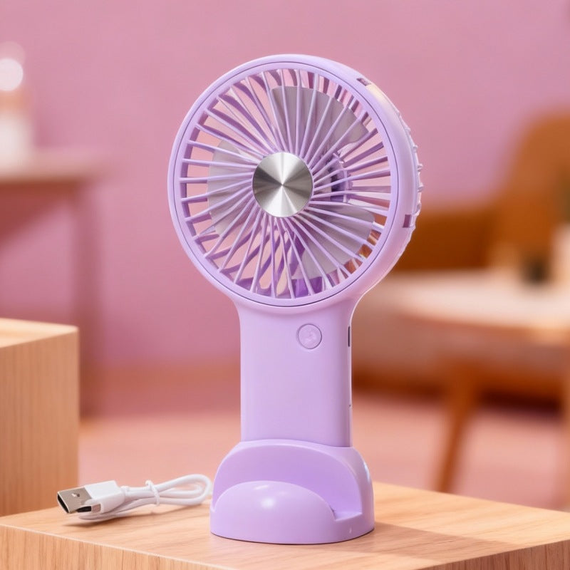 Portable Handheld Fan with Variable Speed Control USB Rechargeable Ergonomic Compact Design