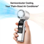 Rechargeable Portable Bladeless Mini Fan Foldable Head USB-C Travel Desk Cooler