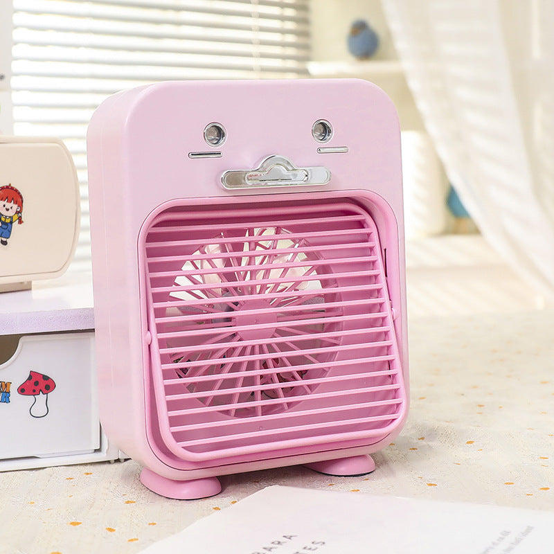 Portable Mini Fan USB Rechargeable Cute Animal Design Lightweight Handheld Fan