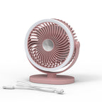 Portable USB Desk Fan with Adjustable Head Lightweight Compact Design