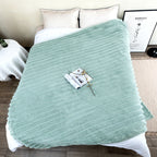 Ladies Luxury Thermal Blanket Ultra-Soft Hypoallergenic Microfiber Wave Design Cozy Warm