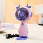 Women’s Portable Mini Fan USB Rechargeable Cute Animal Design Lightweight Handheld