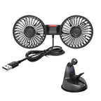 Harrow Dual Fan Car Cooling System USB Powered Adjustable Portable Vehicle Fan