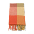 Ladies Throw Blanket Soft Lightweight Cozy Check Pattern Warm Tones