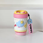 Women Thermos Mug BPA-Free Plastic Double-Walled Insulated Travel Coffee Tea Cup