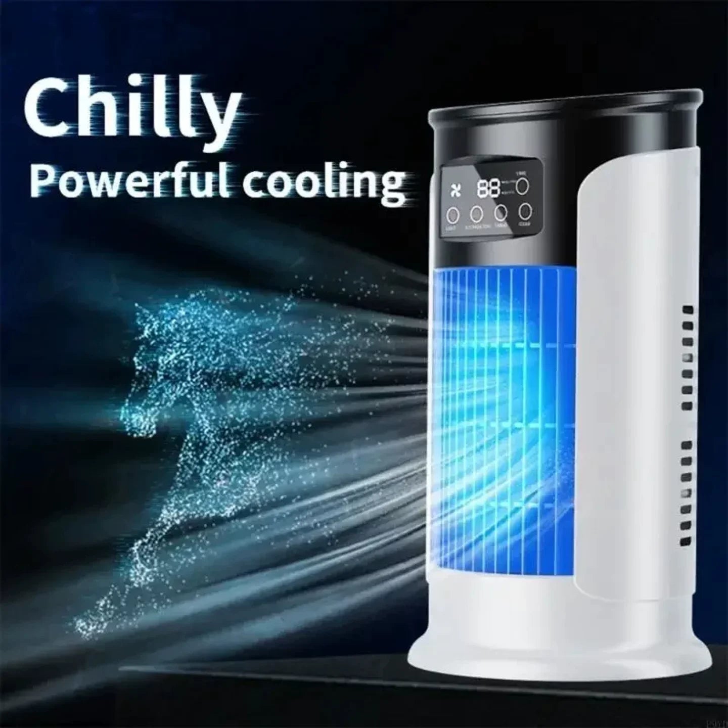 Portable Tower Evaporative Air Cooler with LED Touch Display and Smart Timer