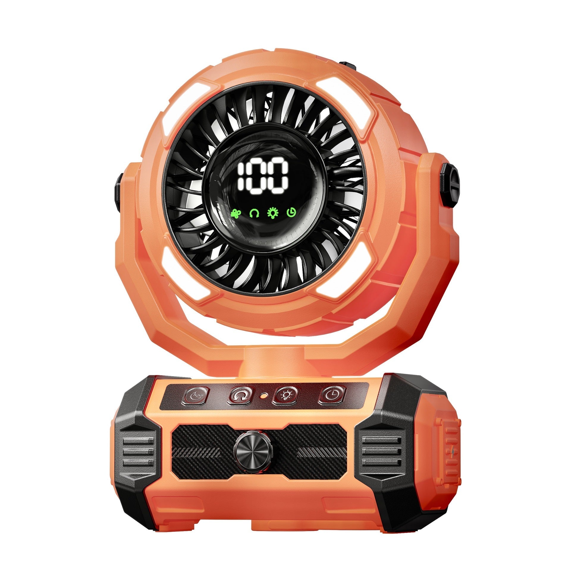 Harrow Portable USB Fan Rechargeable Battery Operated 3-Speed Digital Display