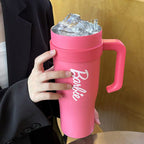Women’s Insulated Water Bottle BPA-Free Plastic with Straw and Carry Handle