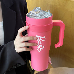 Women’s Insulated Water Bottle BPA-Free Plastic with Straw and Carry Handle