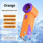 Harrow Portable Mini Fan with LED Temperature Display Lightweight Rechargeable