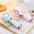 Portable Handheld Fan for Women with Digital Display USB Rechargeable Compact Design