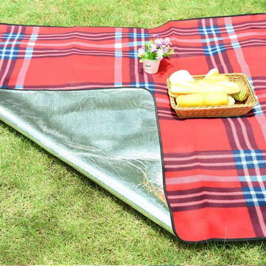 Outdoor Picnic Blanket Waterproof Lightweight Portable Snowflake Pattern
